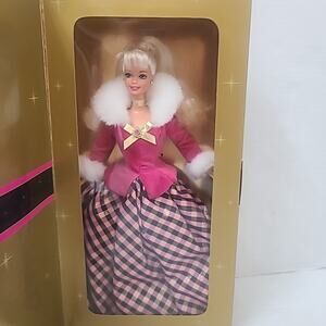 NEW Vintage Mattel 1996 Avon Exclusive Winter Rhapsody Barbie Doll Pink Dres NIB